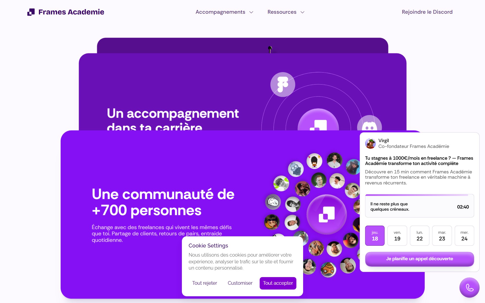 Frames Académie Curriculum