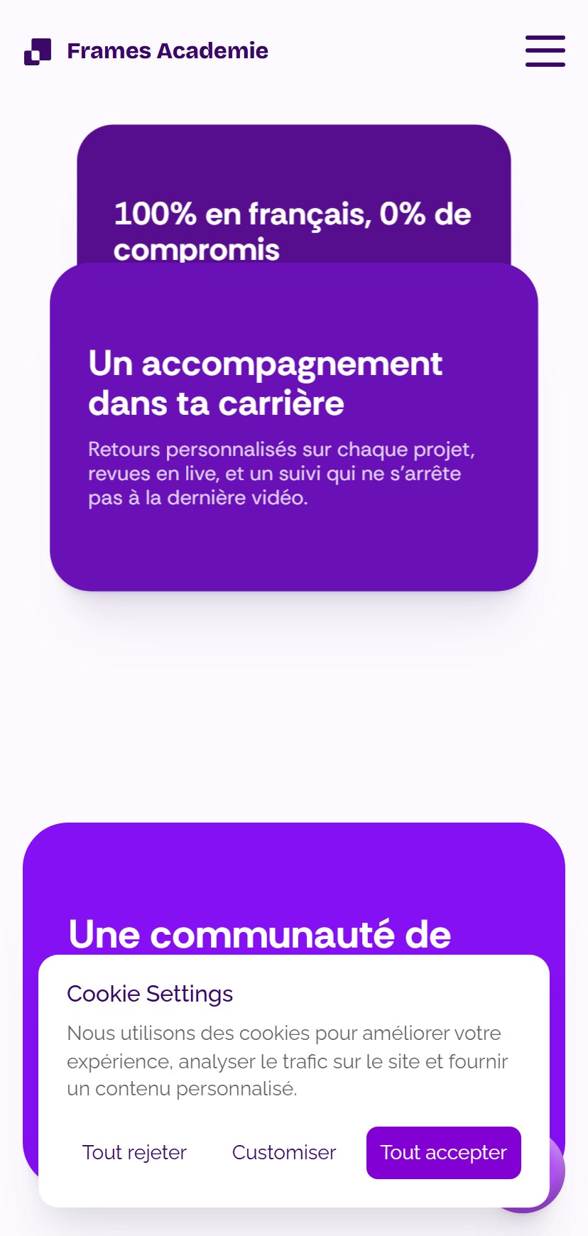 Frames Académie mobile Enrol