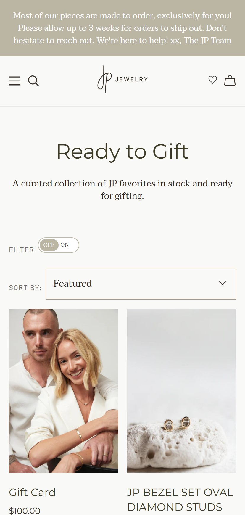 Jane Pope Jewelry mobile Gift