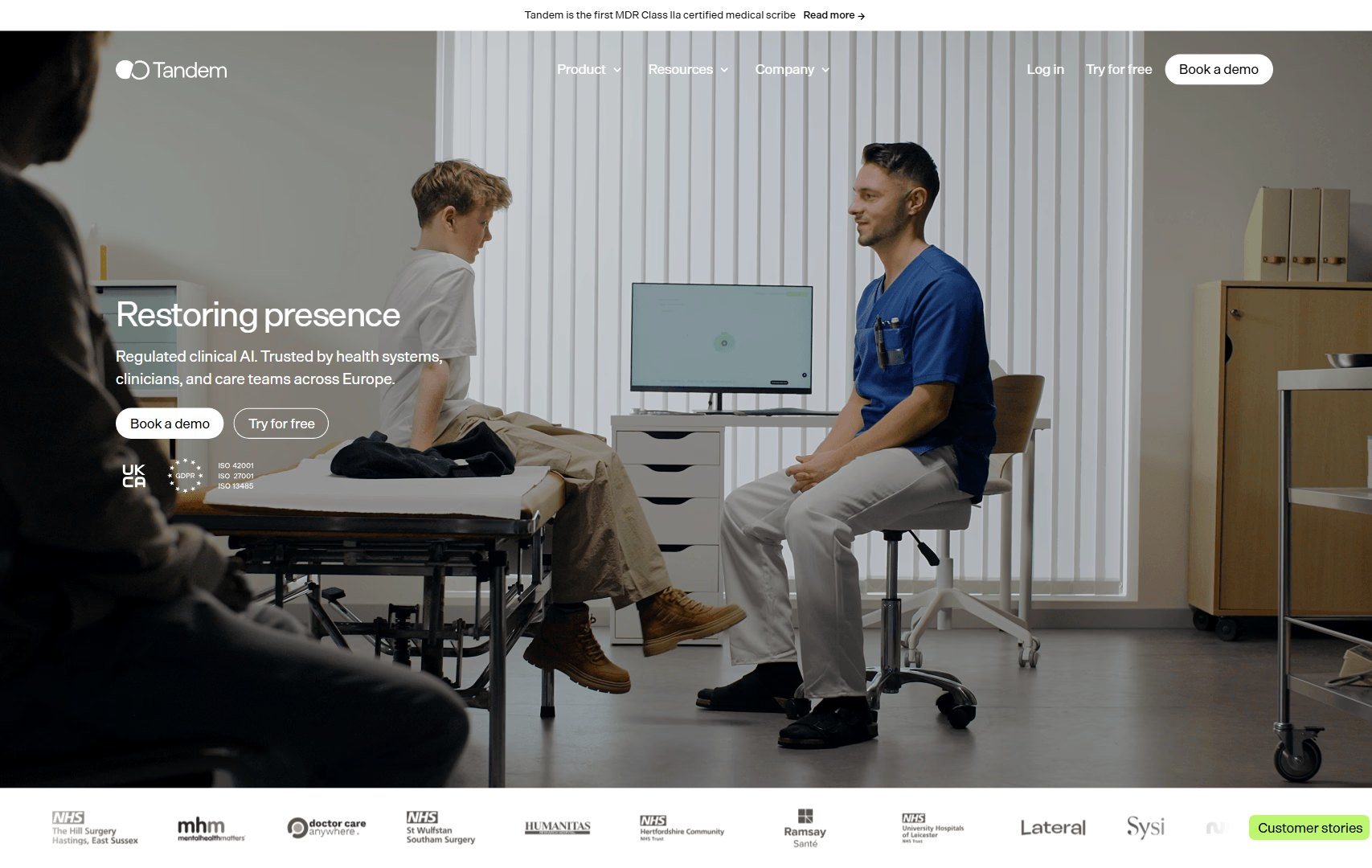 Tandem Health on desktop